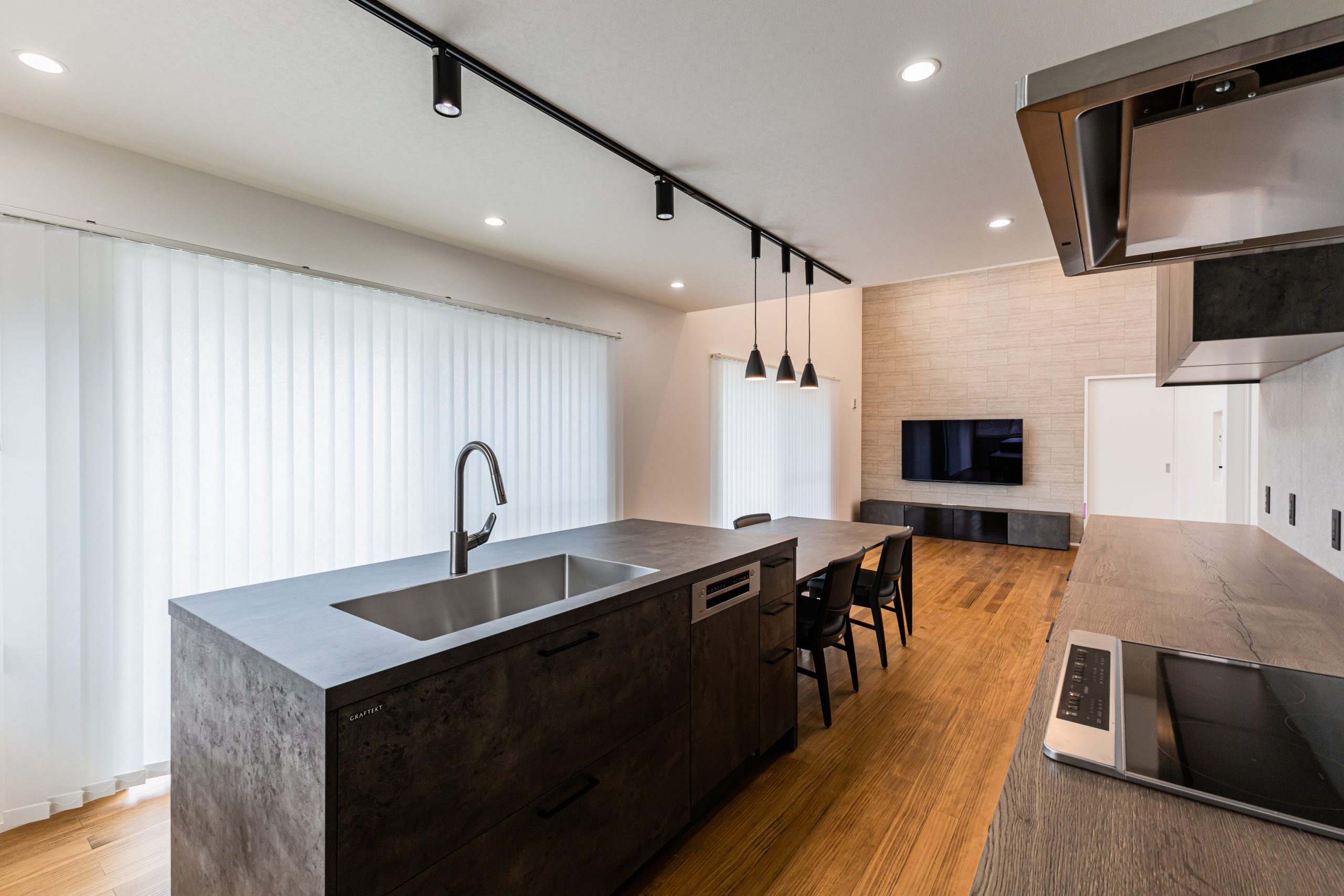 カリフォルニアスタイルの平屋のお家