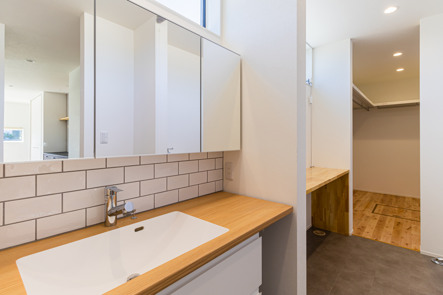 屋内テラスのある平屋のお家