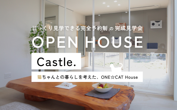 Castle. 猫ちゃんとの暮らしを考えた、ONE☆CAT House