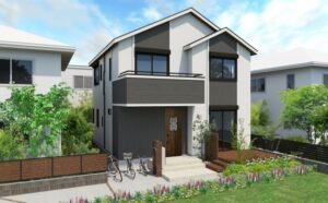 広々とした外構の戸建て