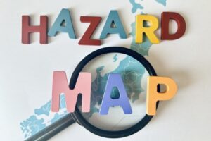 ハザードマップの文字