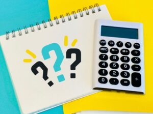 はてなマークと電卓