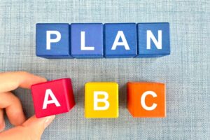 PLAN ABCと書かれたブロック