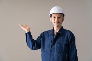 作業着を着た男性