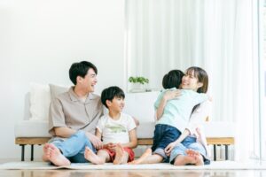 幸せそうな家族