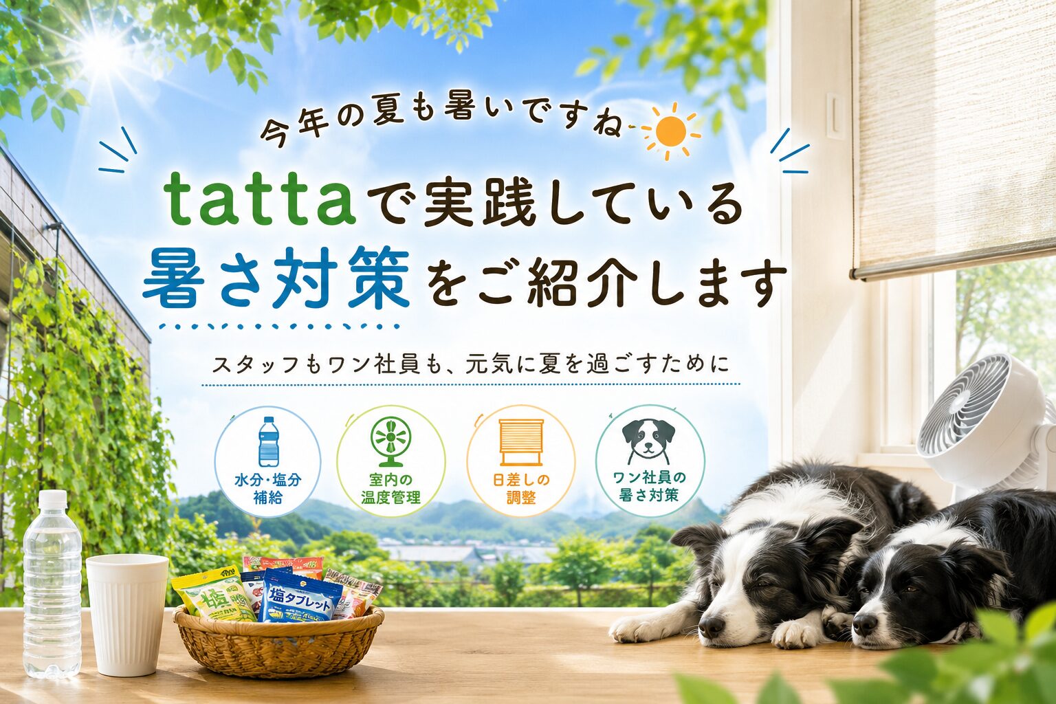 今年の夏も暑いですね☀️tattaで実践している暑さ対策をご紹介します