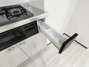 コンロ横の調味料入れ